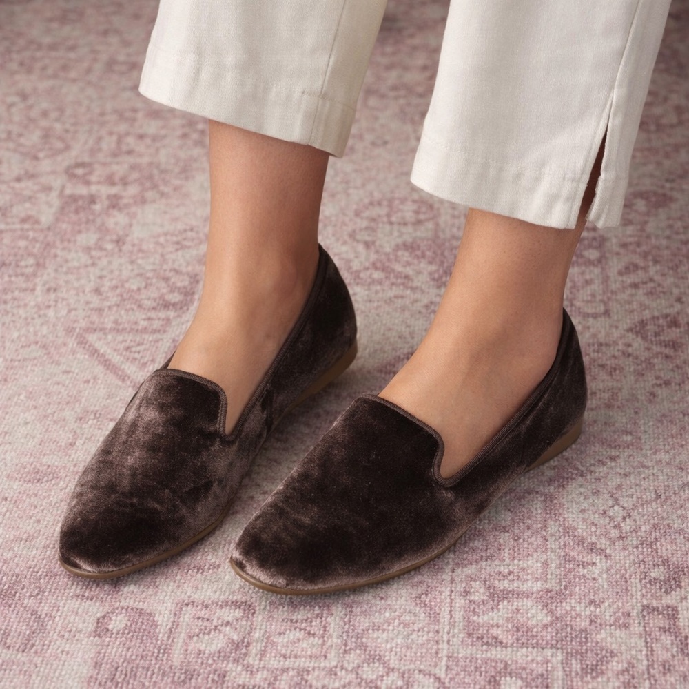 🖤 Birdies Velvet Faux Fur Lined Smoking Slippers – Size 6.5 🖤